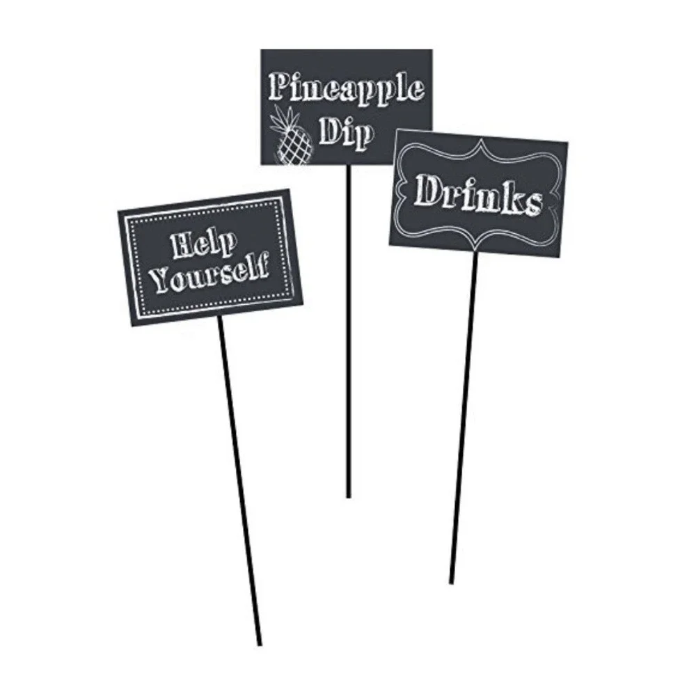 3 ct Chalkboard Centerpiece Sticks Signs 4